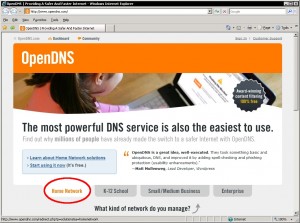 Go to www.opendns.com and click Home Network